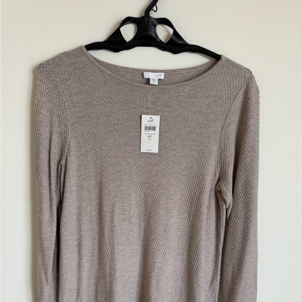 J. Jill Taupe Textured Tunic Top